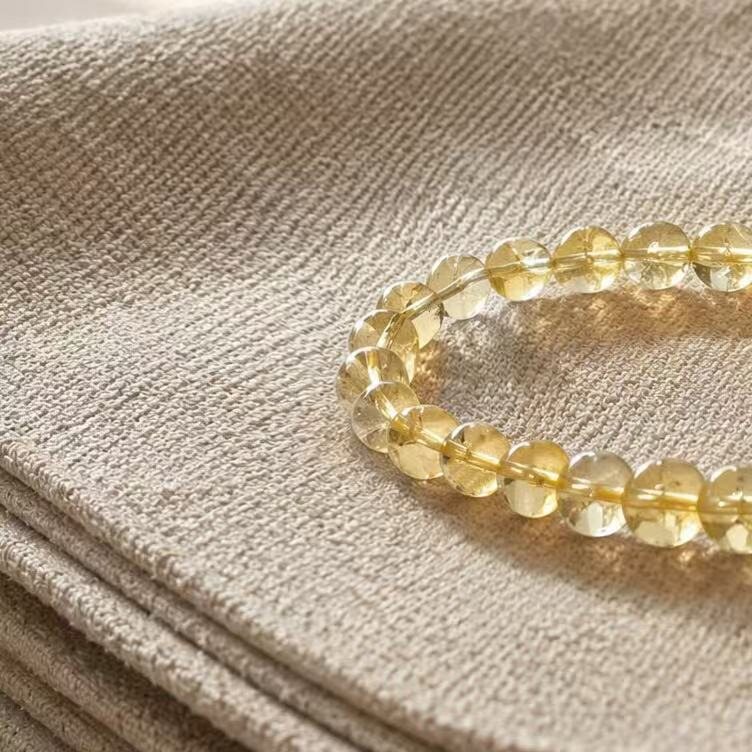 BR-019 citrine beaded bracelet photo 6
