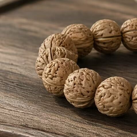BR-021 walnut texture beaded bracelet photo 2