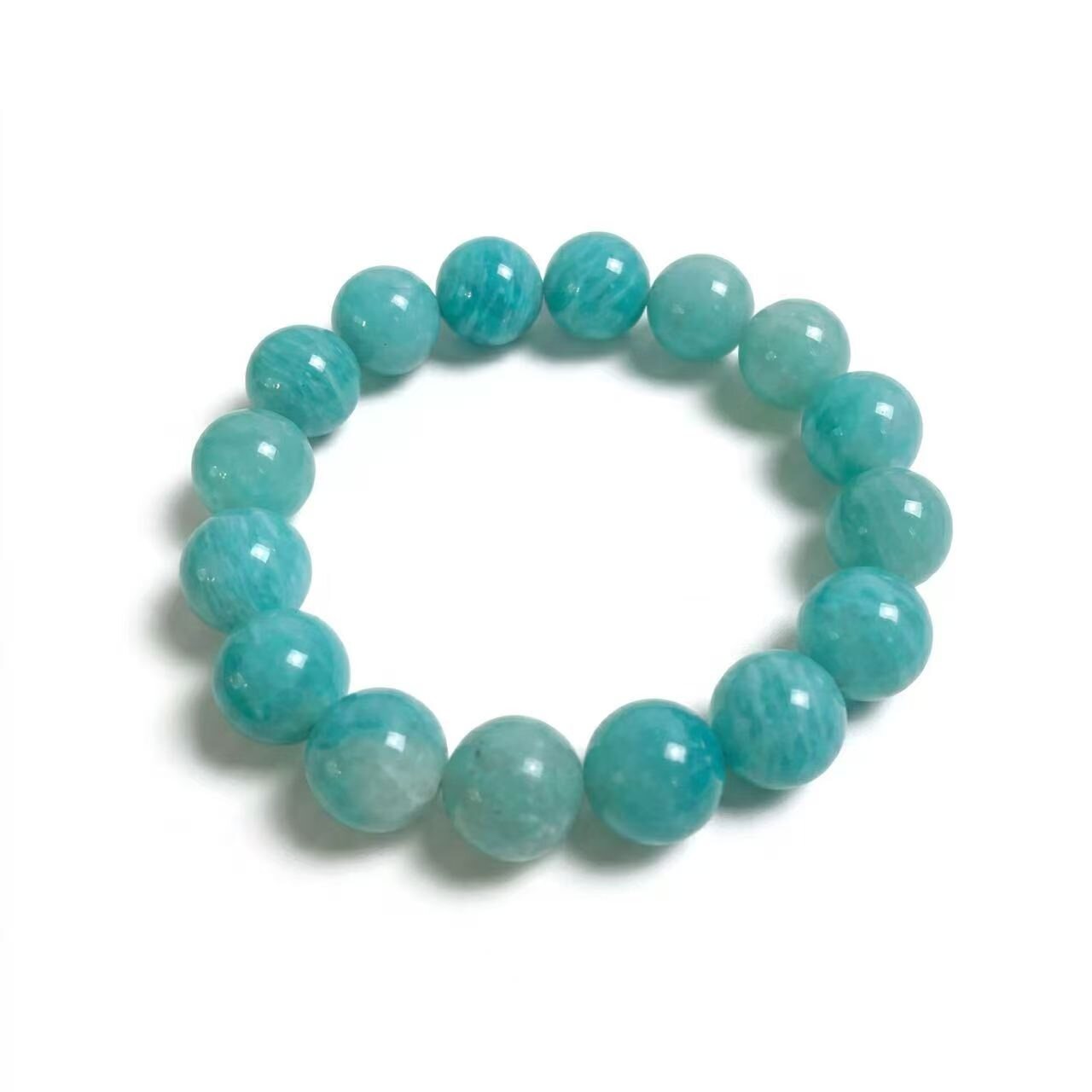 BR-028 old mine amazonite beaded bracelet photo 6