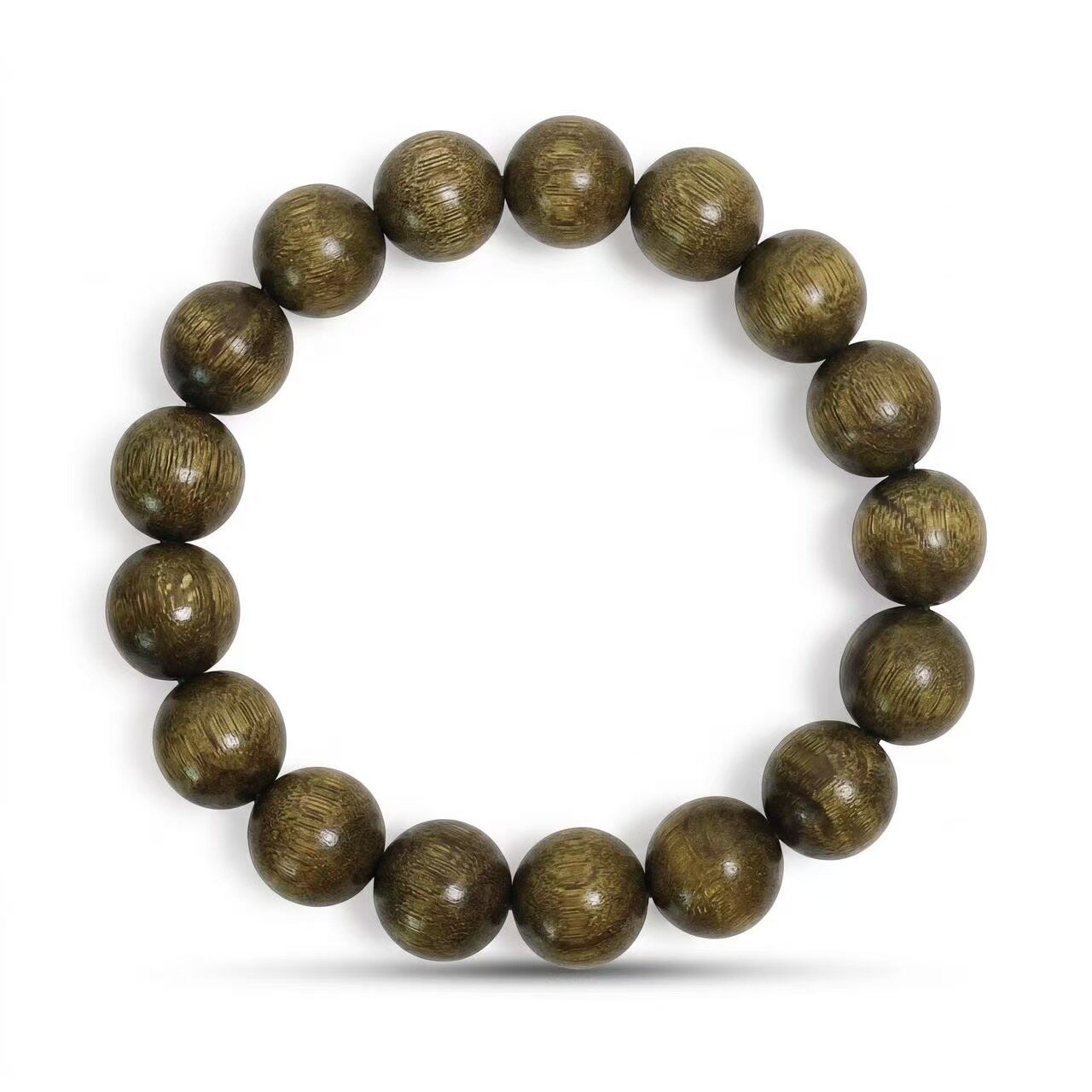 BR-032 golden silk nanmu beaded bracelet photo 6