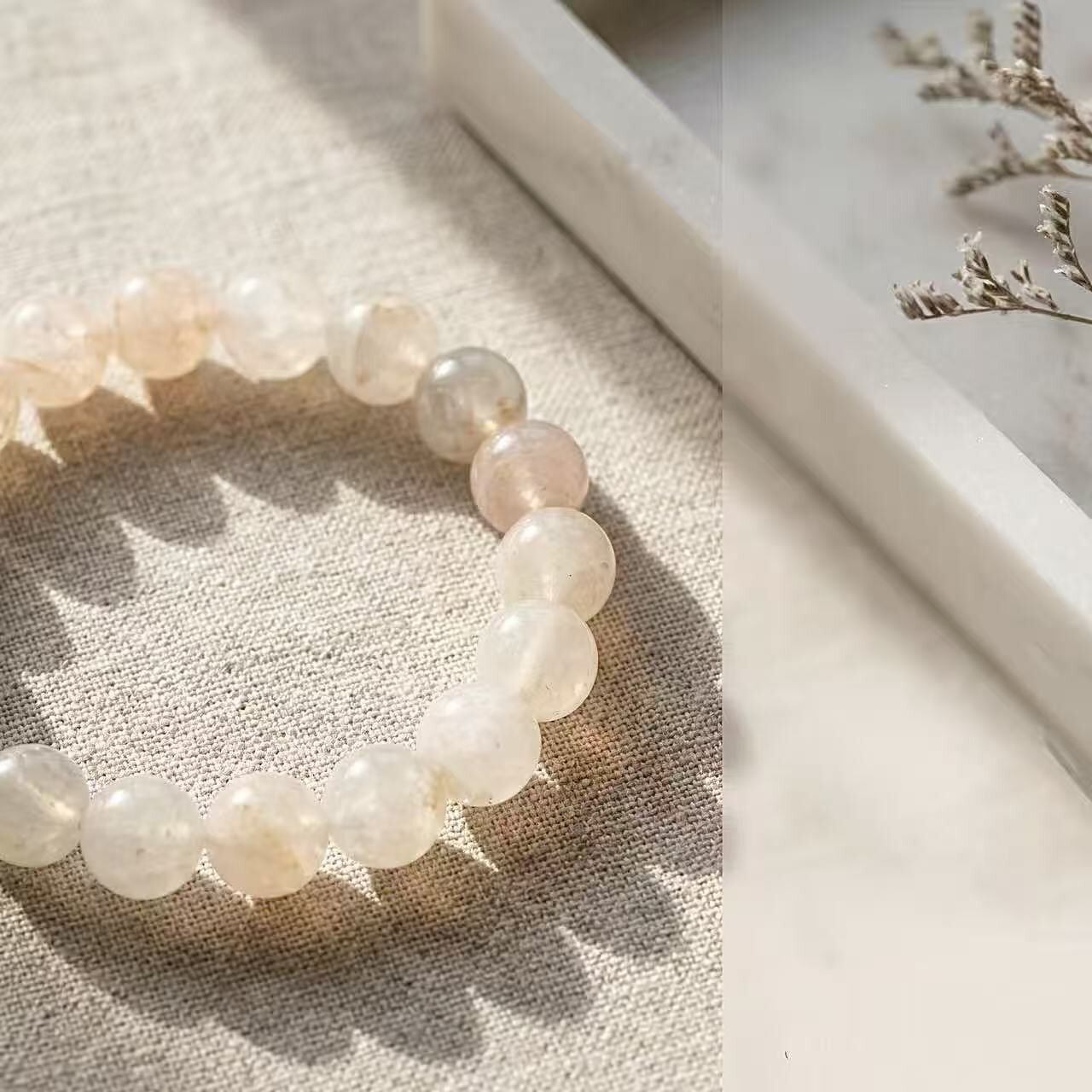 BR-033 pink snowflake phantom beaded bracelet photo 4
