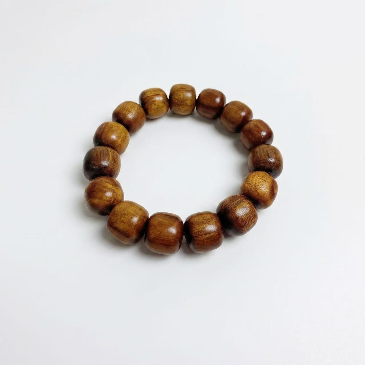 BR-034 vietnamese huanghuali wood beaded bracelet photo 6